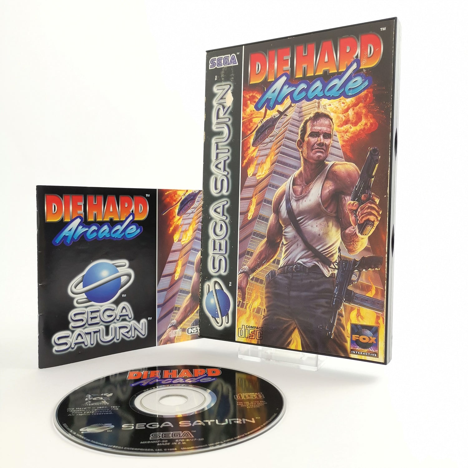 Sega Saturn Game: Die Hard Arcade - Original Packaging & Instructions | PAL version USK18