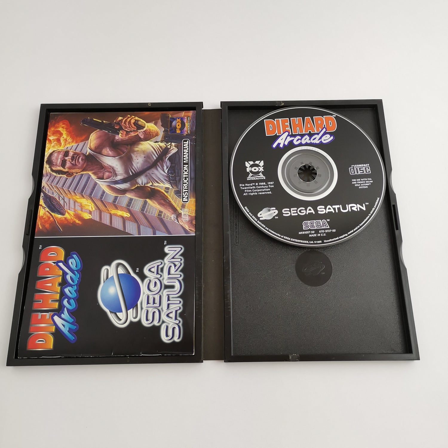 Sega Saturn Game: Die Hard Arcade - Original Packaging & Instructions | PAL version USK18