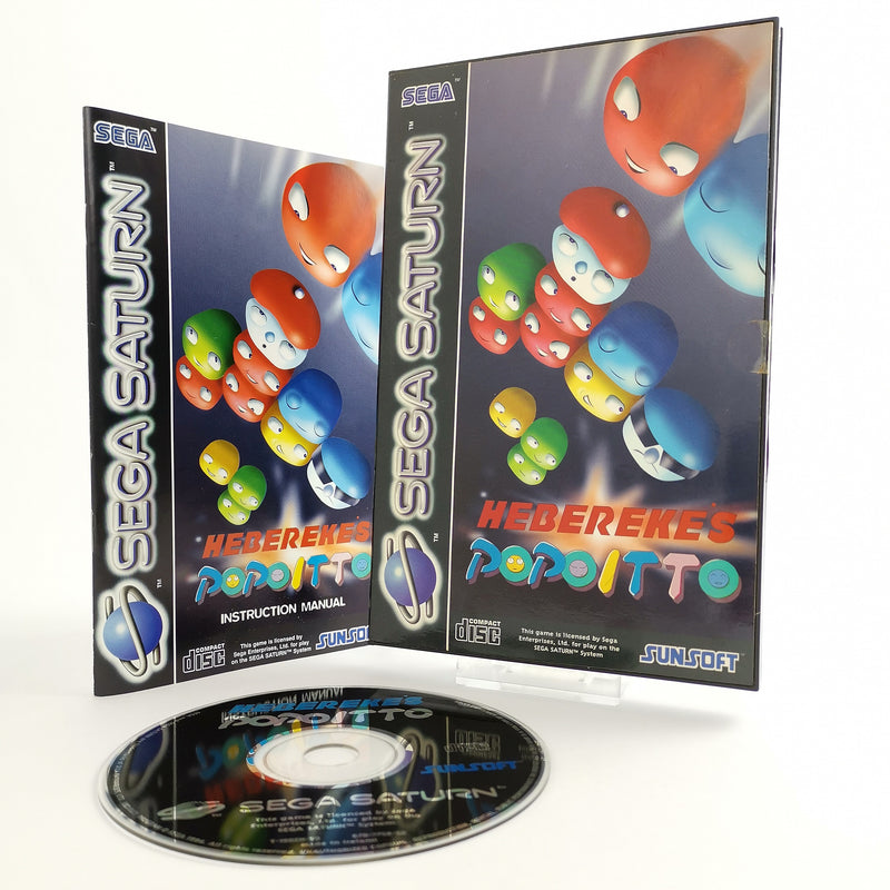 Sega Saturn game: Heberekes Popoitto by Sunsoft - original packaging &amp; instructions | PAL