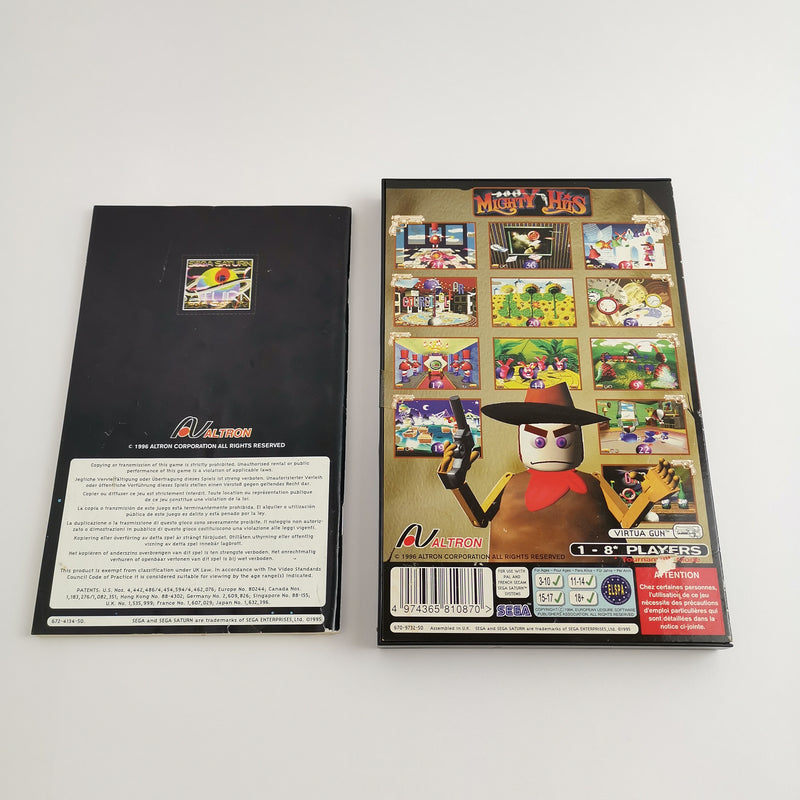 Sega Saturn Spiel : Mighty Hits von Altron - OVP & Anleitung | PAL Version