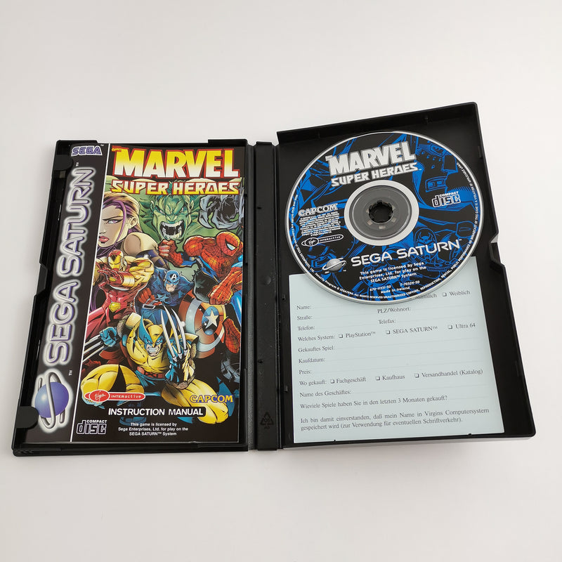 Sega Saturn game: Marvel Super Heroes from Capcom - original packaging &amp; instructions | PAL