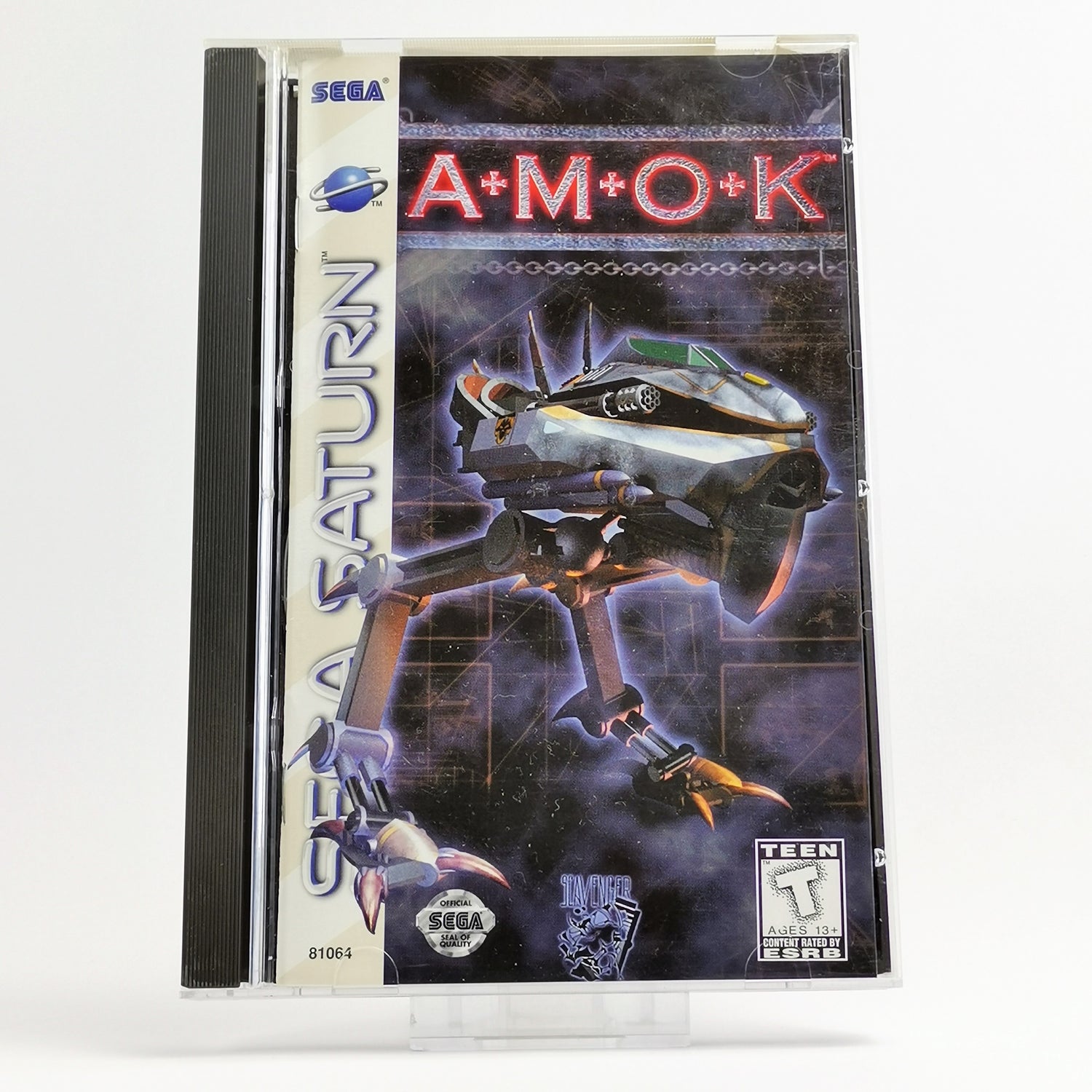 Sega Saturn game: Amok - original packaging & instructions | NTSC-U/C USA