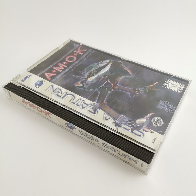 Sega Saturn game: Amok - original packaging &amp; instructions | NTSC-U/C USA