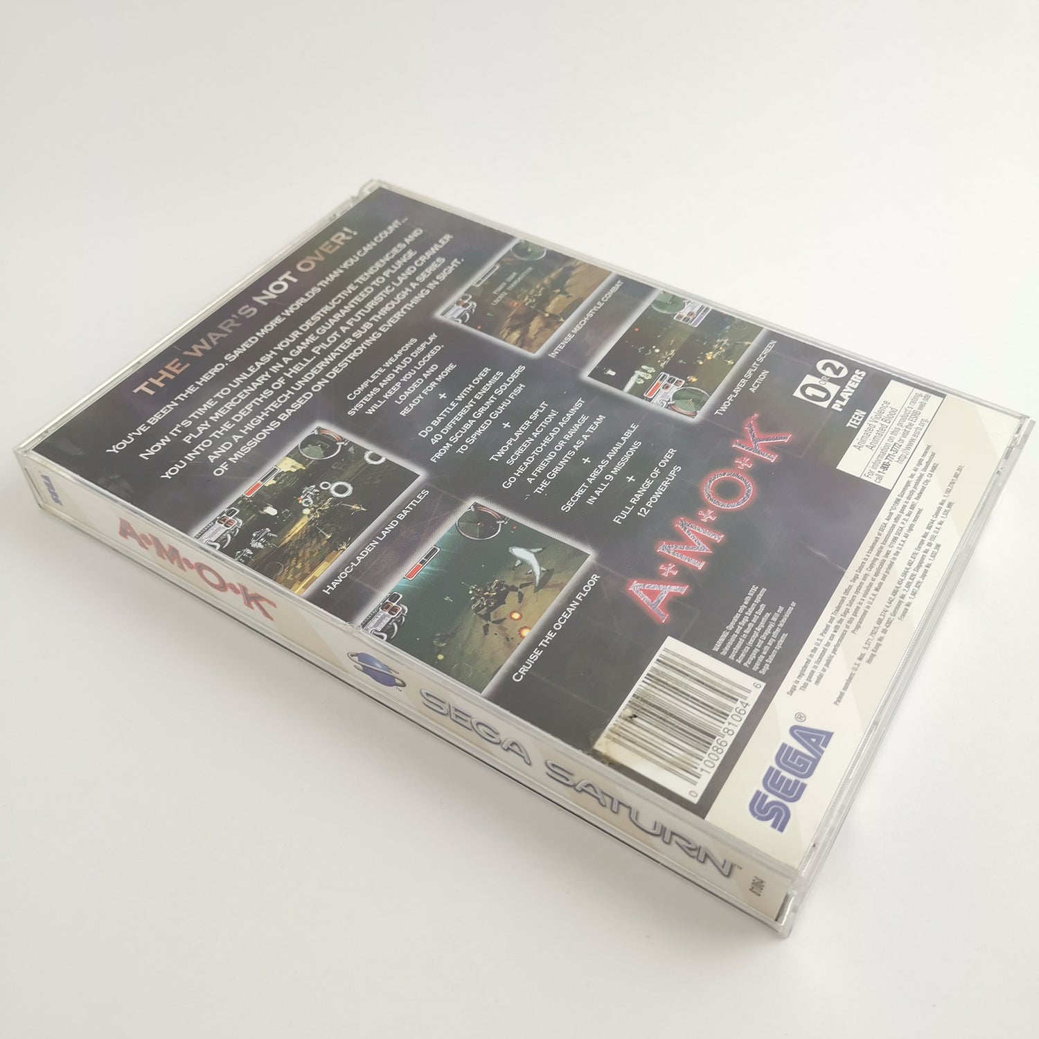 Sega Saturn Spiel : Amok - OVP & Anleitung | NTSC-U/C USA