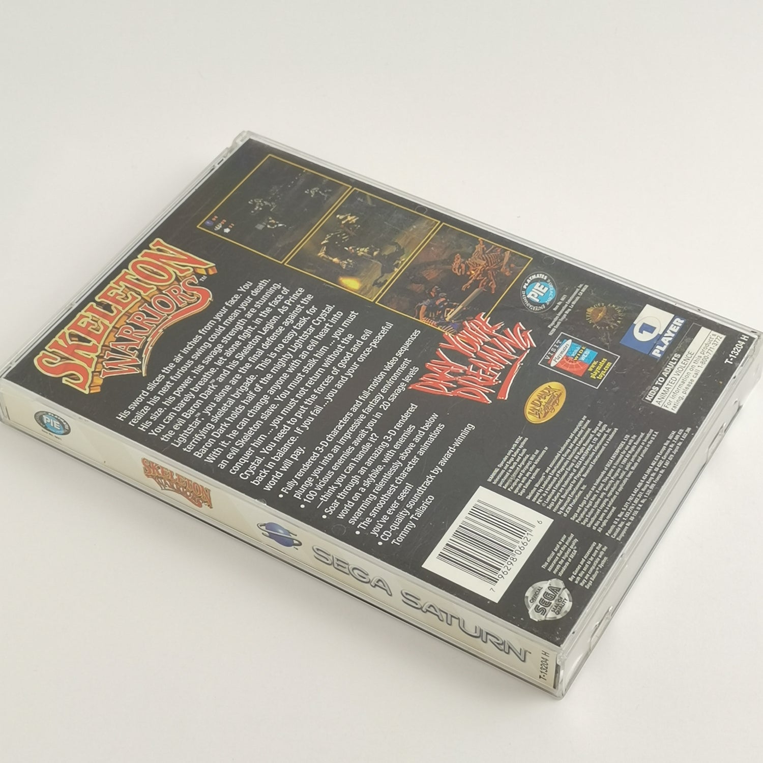 Sega Saturn game: Skeleton Warriors DEFECTIVE - original packaging & instructions | NTSC-U/C USA