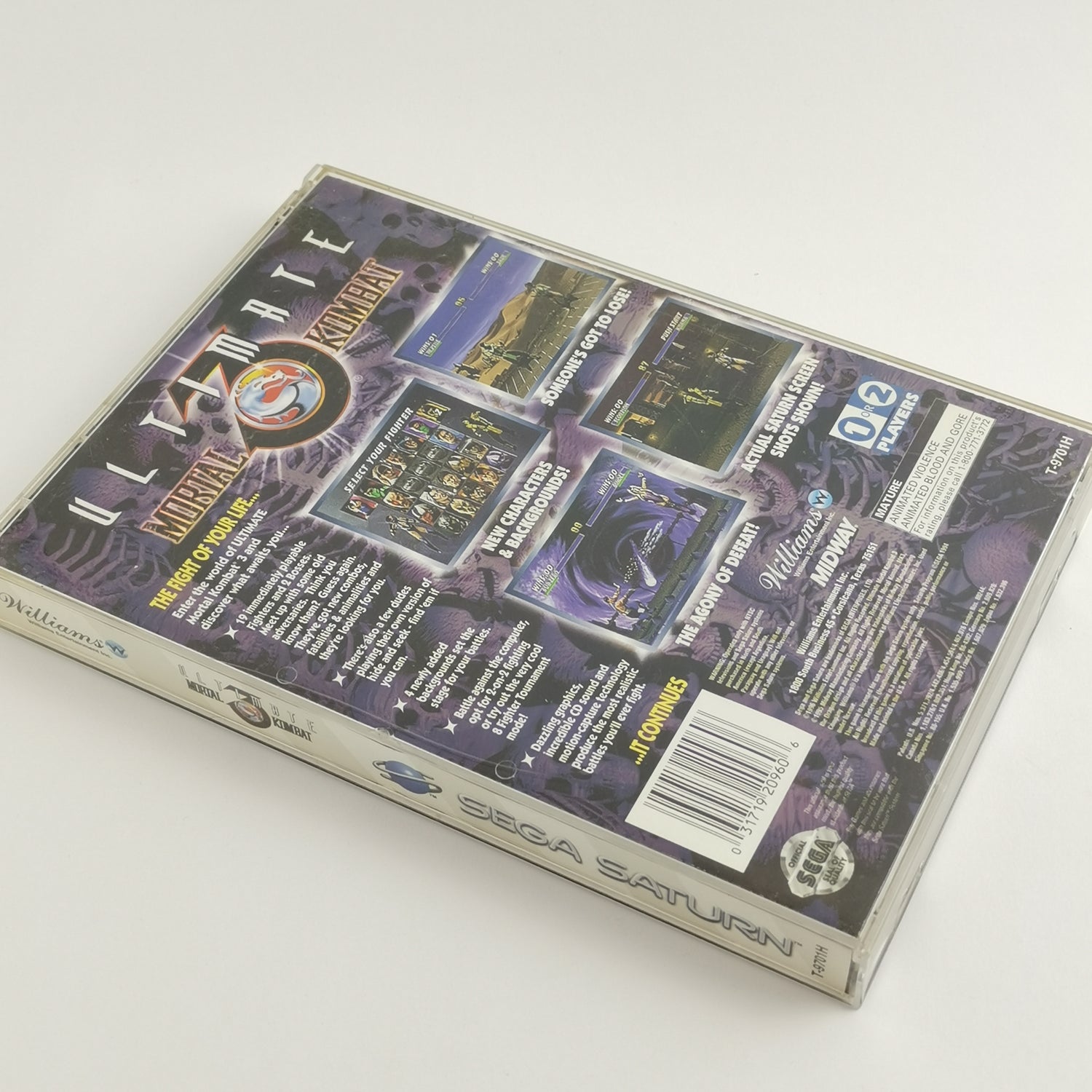 Sega Saturn Game: Ultimate Mortal Kombat USK18 OVP & Instructions | NTSC-U/C USA