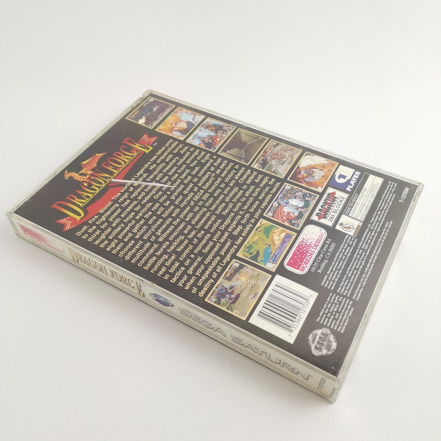 Sega Saturn Game: Dragon Force Working Designs Original Packaging & Instructions | NTSC-U/C USA