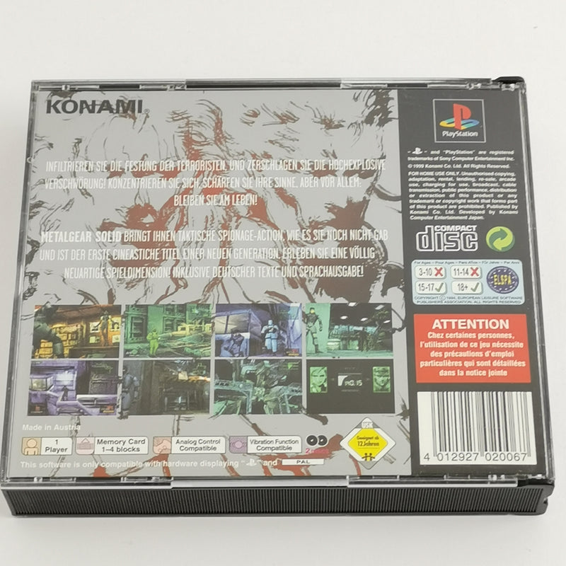 Sony Playstation 1 Spiel : Metal Gear Solid - OVP & Anleitung | PS1 PSX PAL