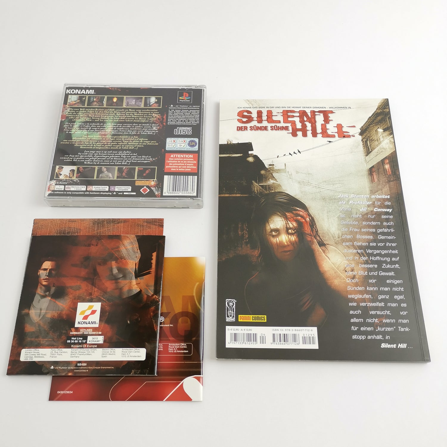 Sony Playstation 1 Spiel : Silent Hill + Der Sünde Sühne COMIC | PS1 PSX PAL OVP