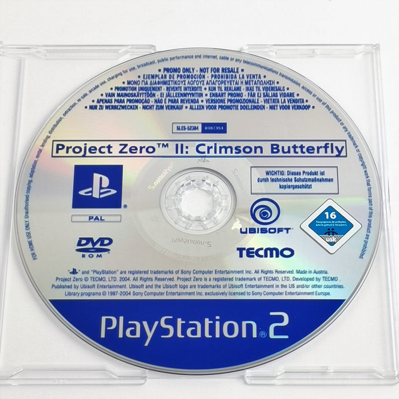 Sony Playstation 2 Promo Game : Project Zero II 2 Crimson Butterfly - PS2 PAL