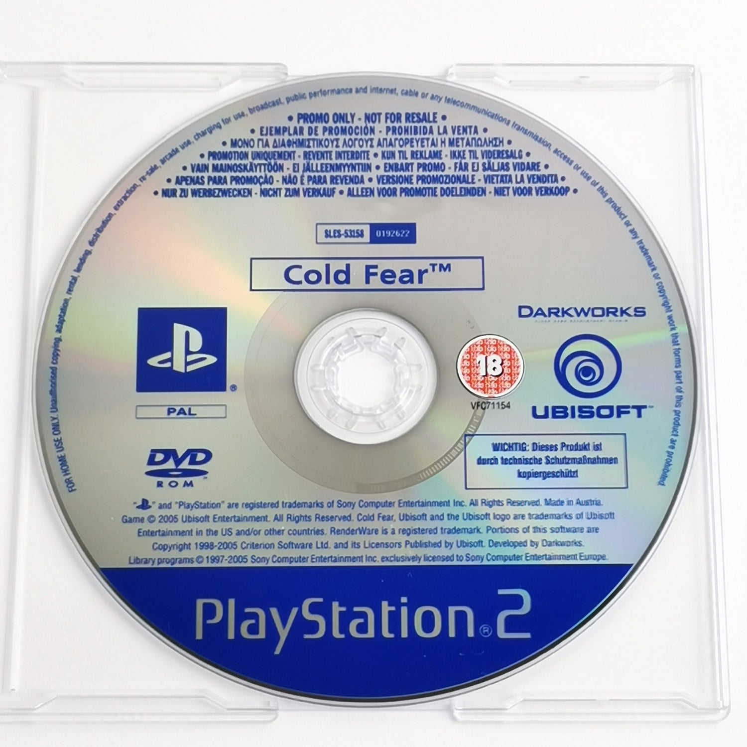 Sony Playstation 2 Promo Game: Cold Fear - PS2 PAL USK18