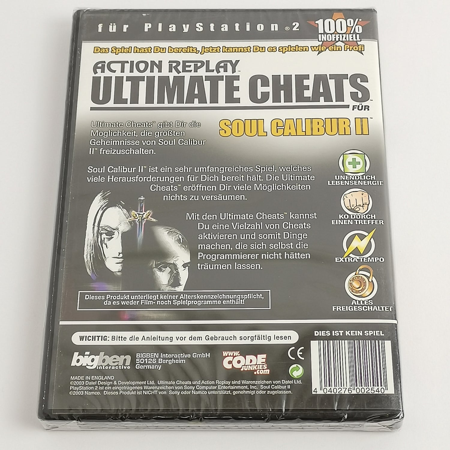 Sony Playstation 2 : Action Replay Ultimate Cheats - Soul Calibur II | PS2 NEW