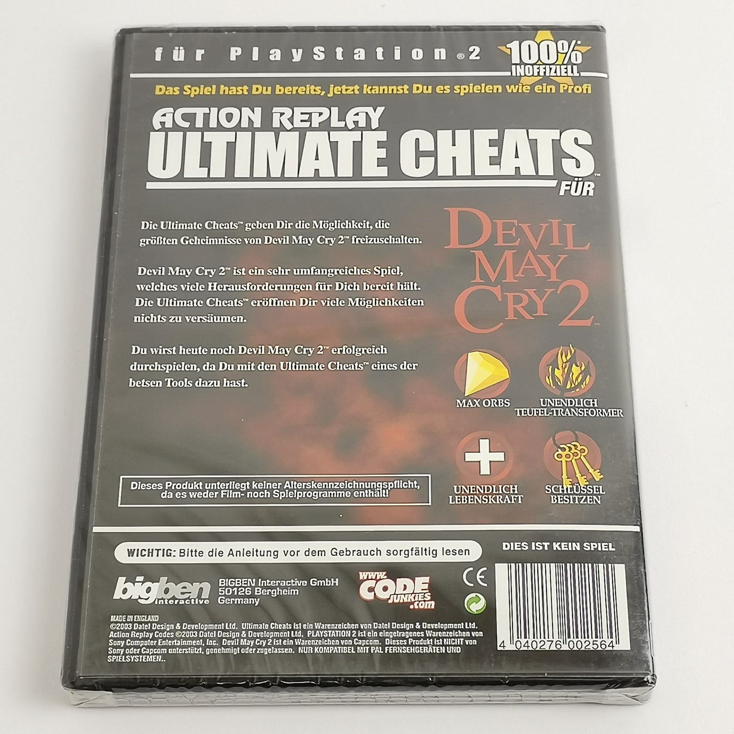 Sony Playstation 2 : Action Replay Ultimate Cheats - Devil May Cry 2 | PS2 NEU