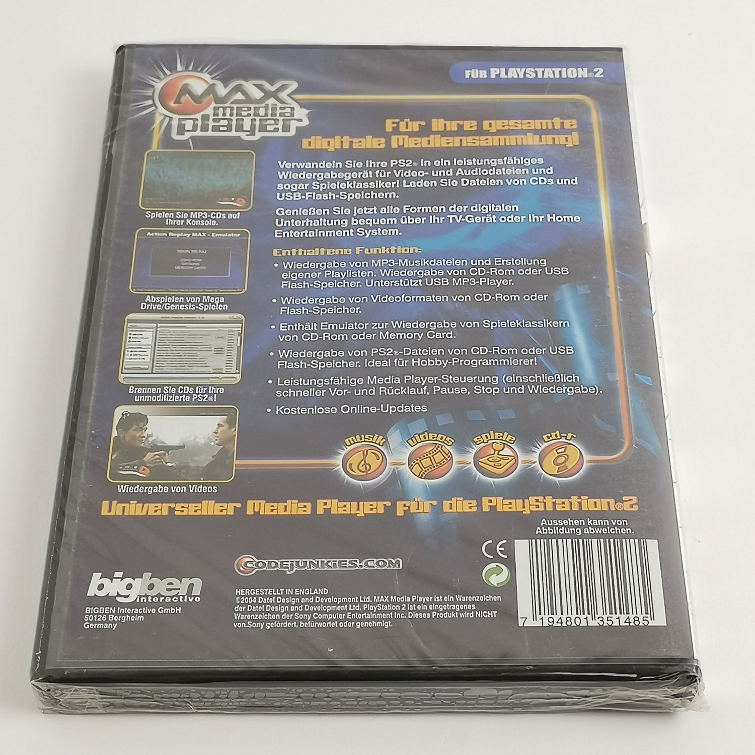 Sony Playstation 2 Accessories: Max Media Player - Bigben | PS2 NEW - OVP PAL