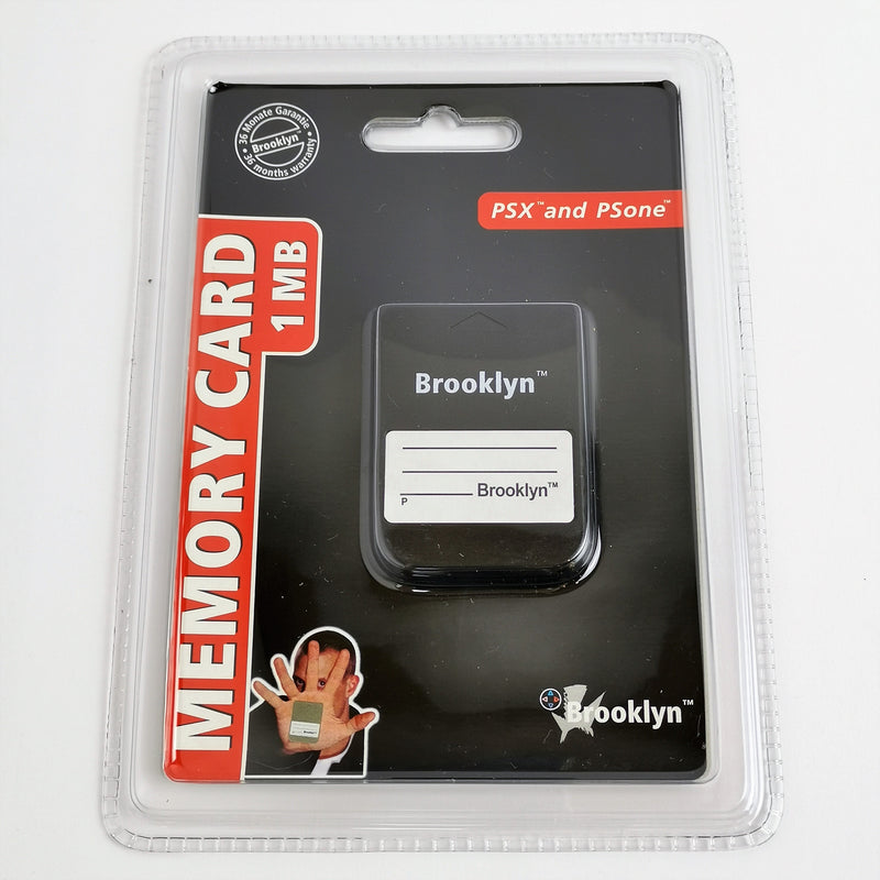 Sony Playstation 1 Zubehör : Brooklyn Memory Card Black / Schwarz | PS1 PSX NEU