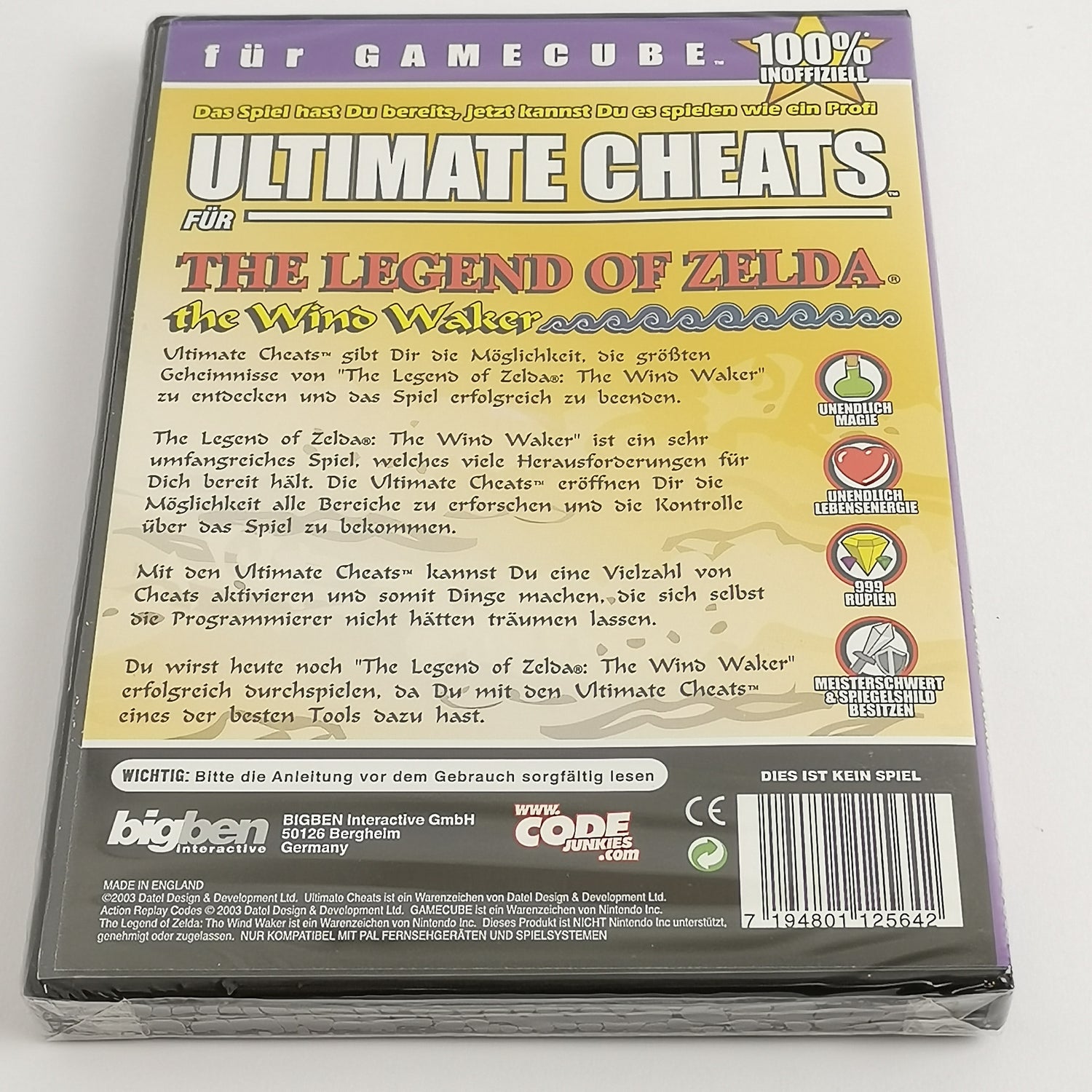 Nintendo Gamecube : Ultimate Cheat Codes - Zelda The Windwaker NEW SEALED