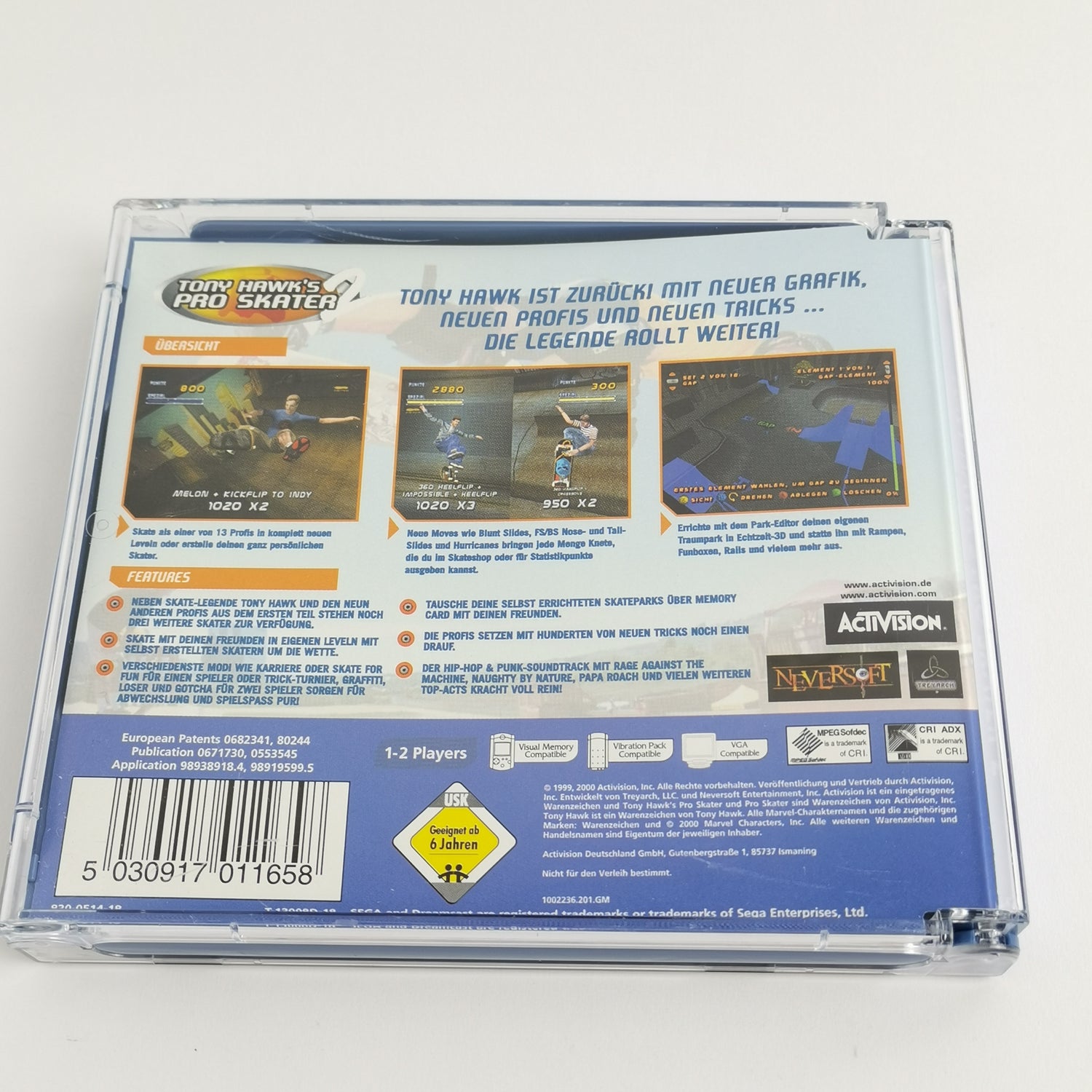 Sega Dreamcast Game: Tony Hawk's Pro Skater 2 - Activision | DC OVP PAL