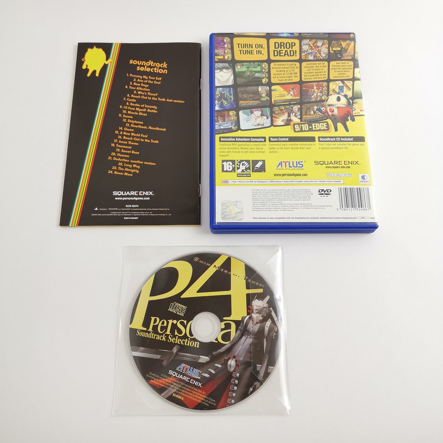 Sony Playstation 2 Game: Shin Megami Tensei P4 Persona 4 + Sound Track CD - PS2