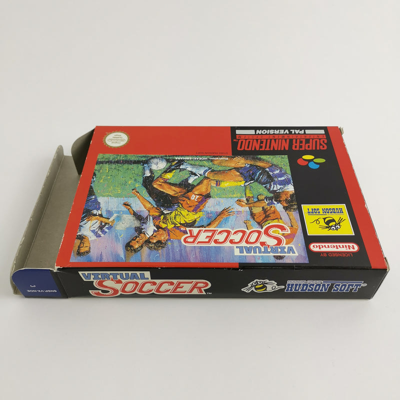 Super Nintendo Spiel : Virtual Soccer - OVP & Anleitung | SNES Fußball PAL