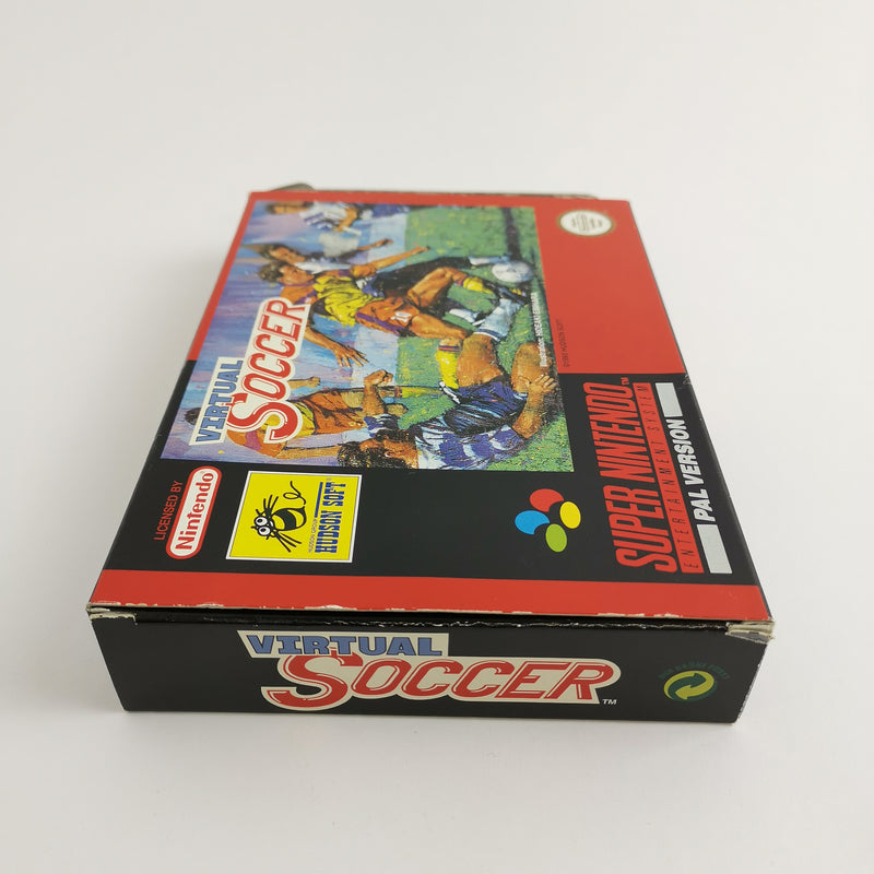 Super Nintendo Spiel : Virtual Soccer - OVP & Anleitung | SNES Fußball PAL
