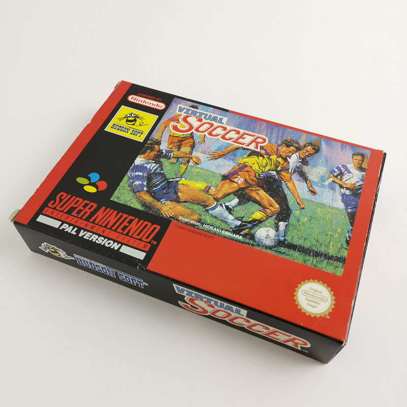 Super Nintendo Spiel : Virtual Soccer - OVP & Anleitung | SNES Fußball PAL