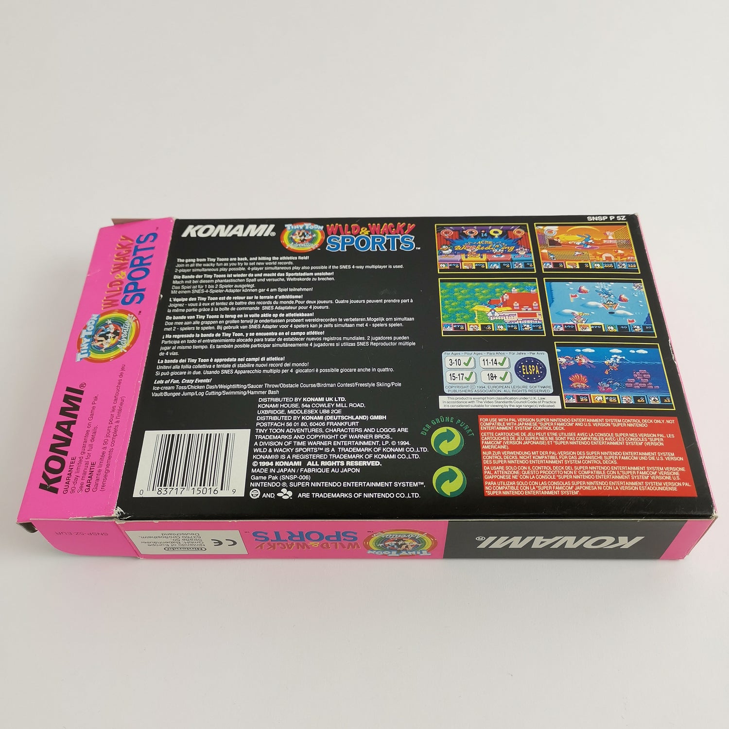 Super Nintendo Spiel : Wild Wacky Sports - OVP & Anleitung | SNES PAL Konami