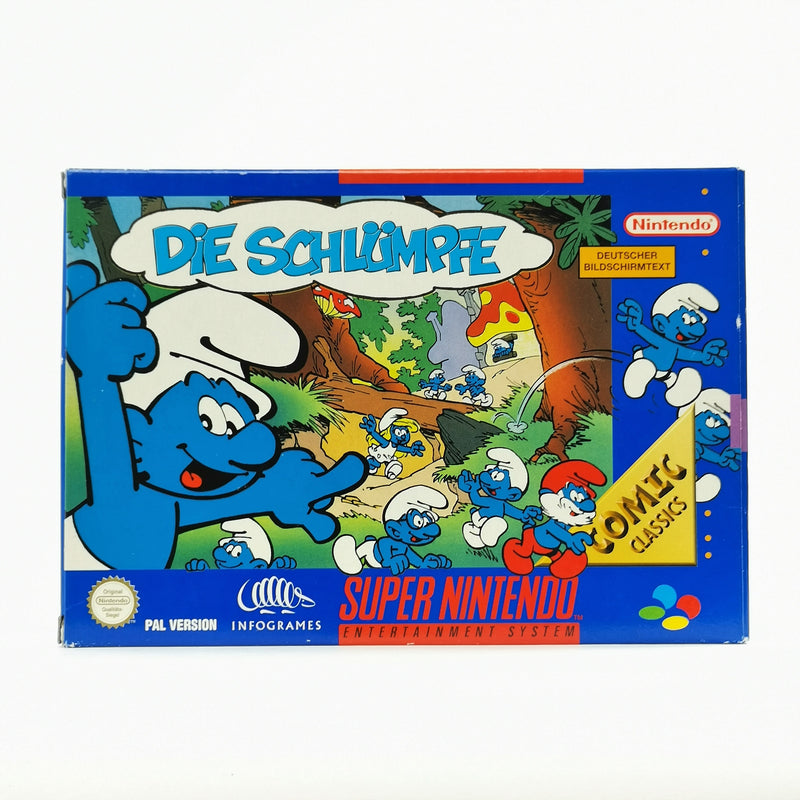 Super Nintendo Game: The Smurfs - Original Packaging &amp; Instructions | SNES Comic Classics PAL