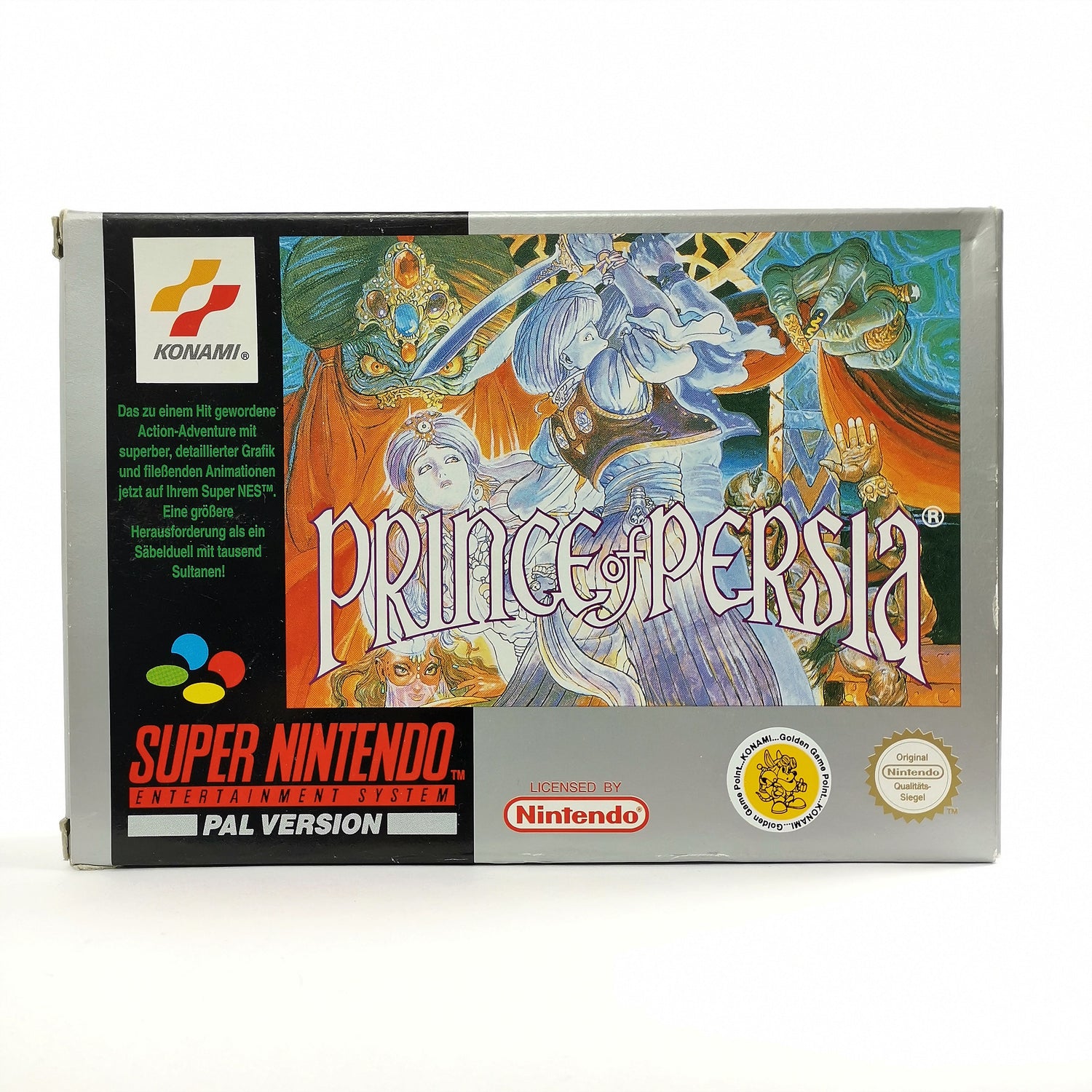 Super Nintendo Spiel : Prince of Persia von Konami - OVP & Anleitung | SNES PAL