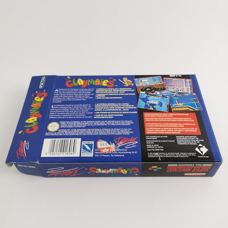 Super Nintendo Spiel : Claymates von Interplay - OVP & Anleitung | SNES PAL