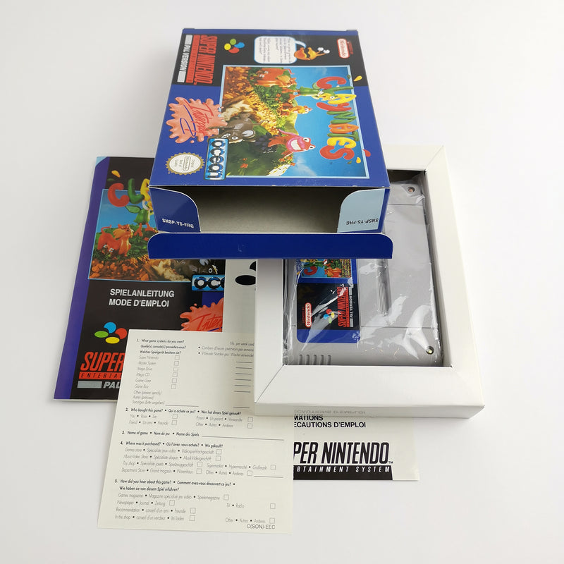 Super Nintendo Spiel : Claymates von Interplay - OVP & Anleitung | SNES PAL