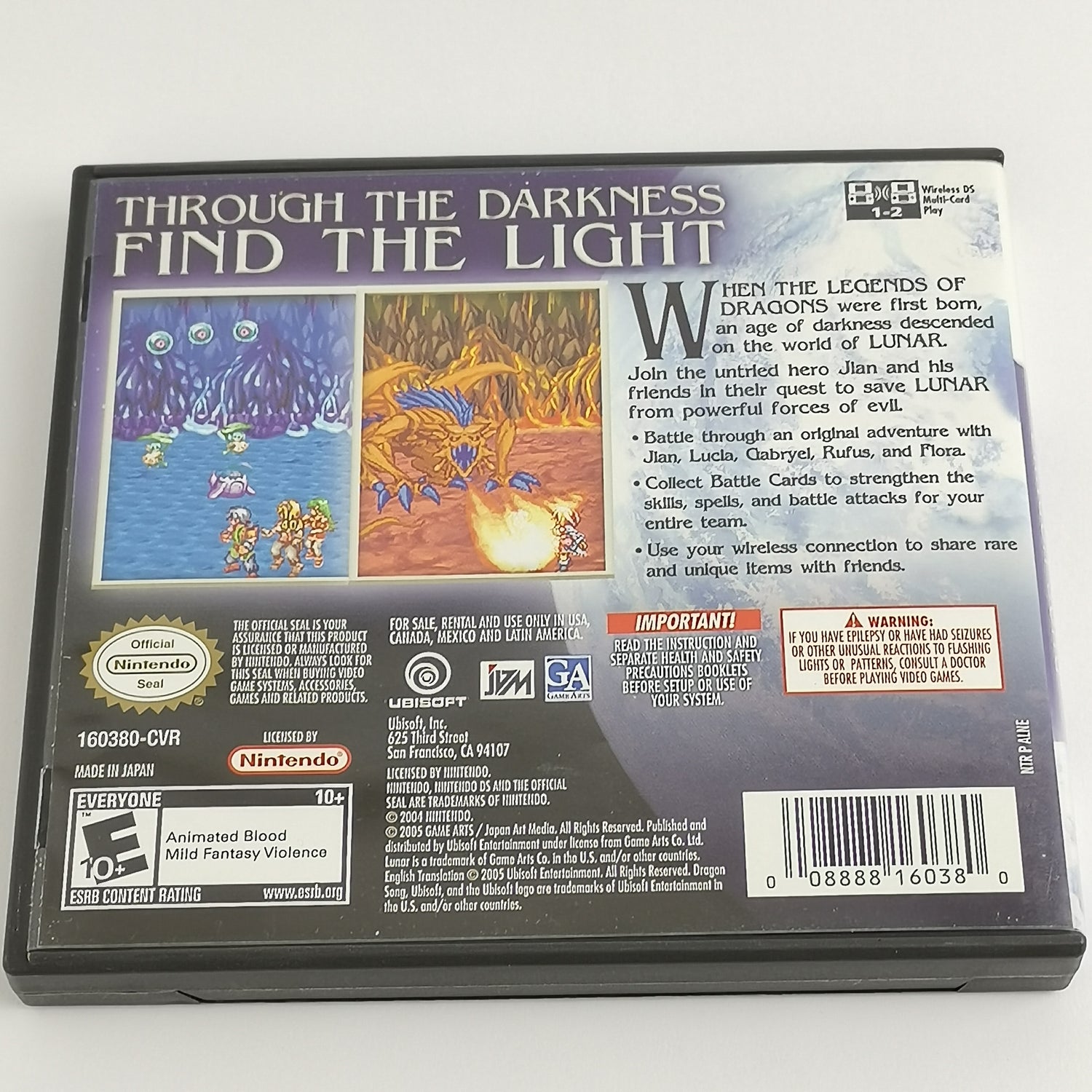 Nintendo DS game: Lunar Dragon Song - original packaging & instructions | Ubisoft 3ds comp. USA