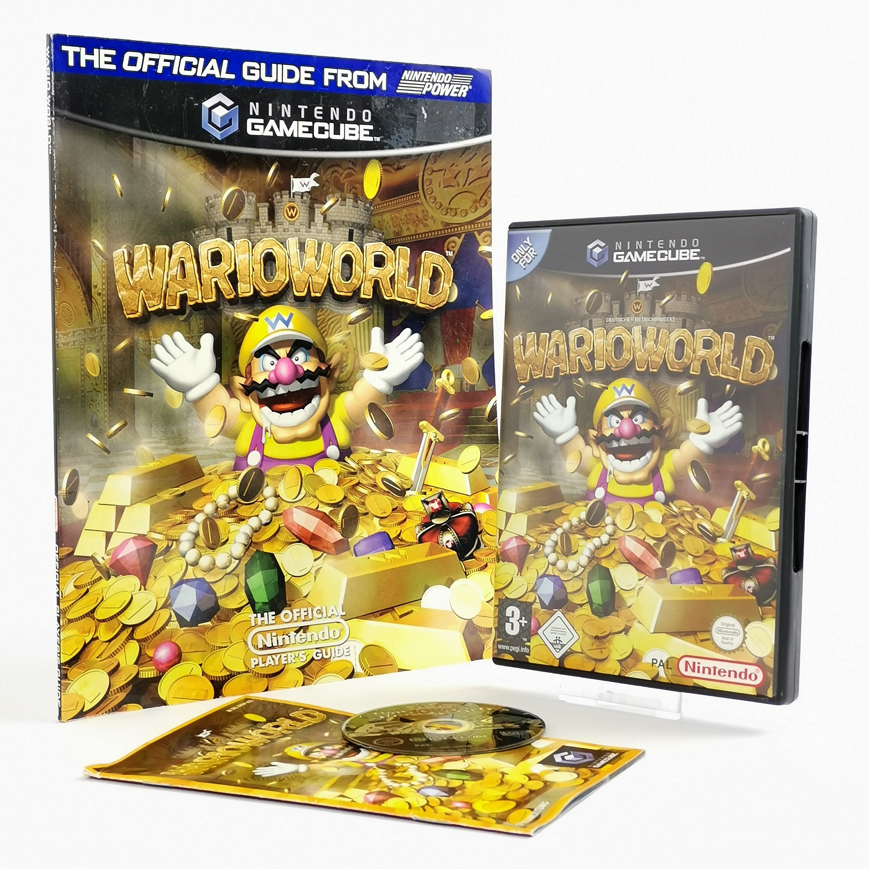 Nintendo Gamecube Spiel : Wario World (PAL) & Official Guide Nintendo Power USA