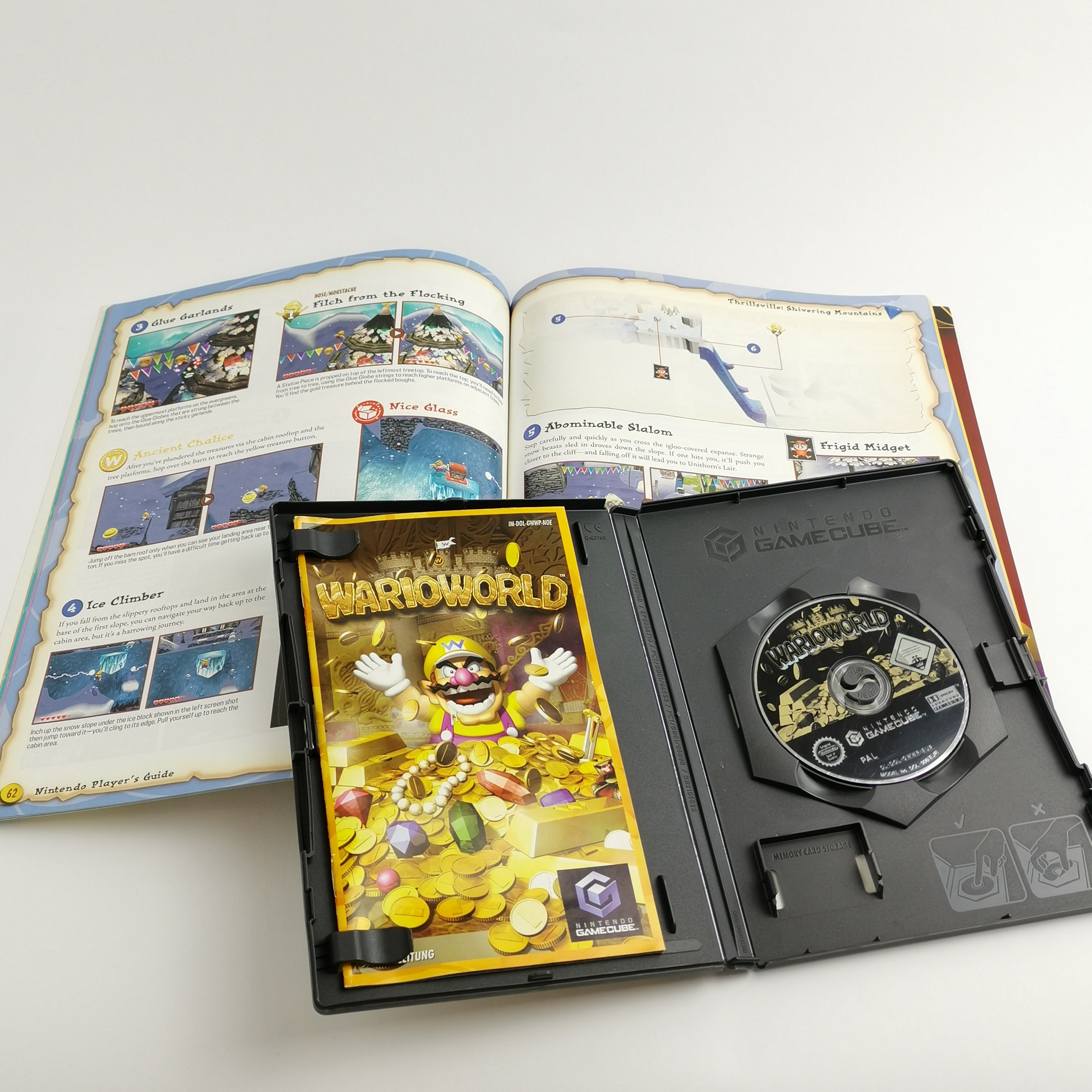 Nintendo Gamecube Game : Wario World (PAL) &amp; Official Guide Nintendo Power USA