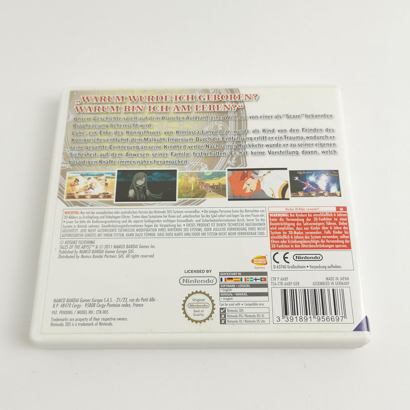 Nintendo 3DS Game: Tales of The Abyss (PAL) + Bradygames Strategy Guide (USA)