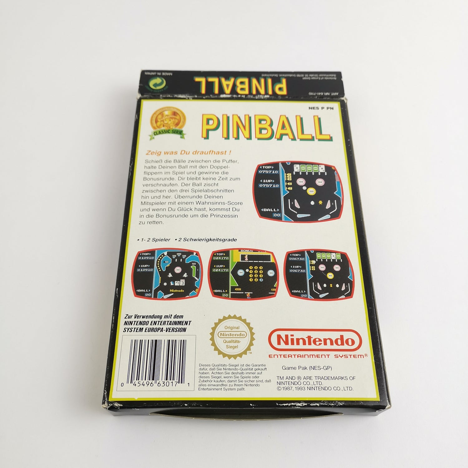 Nintendo Entertainment System Game: Pinball - Original Packaging & Instructions | NES PAL NOE