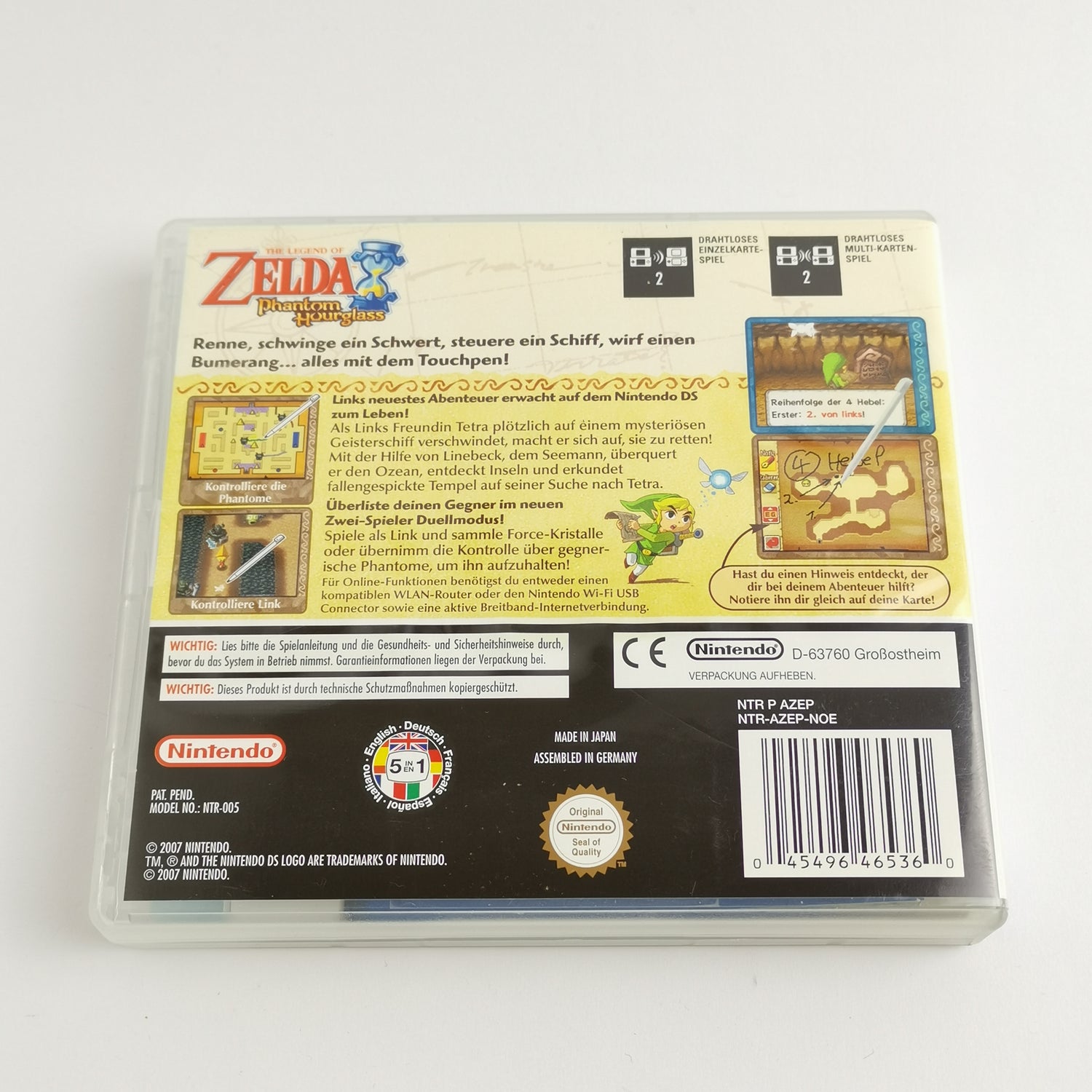 Nintendo DS game: The Legend of Zelda Phantom Hourglass - original packaging & instructions PAL