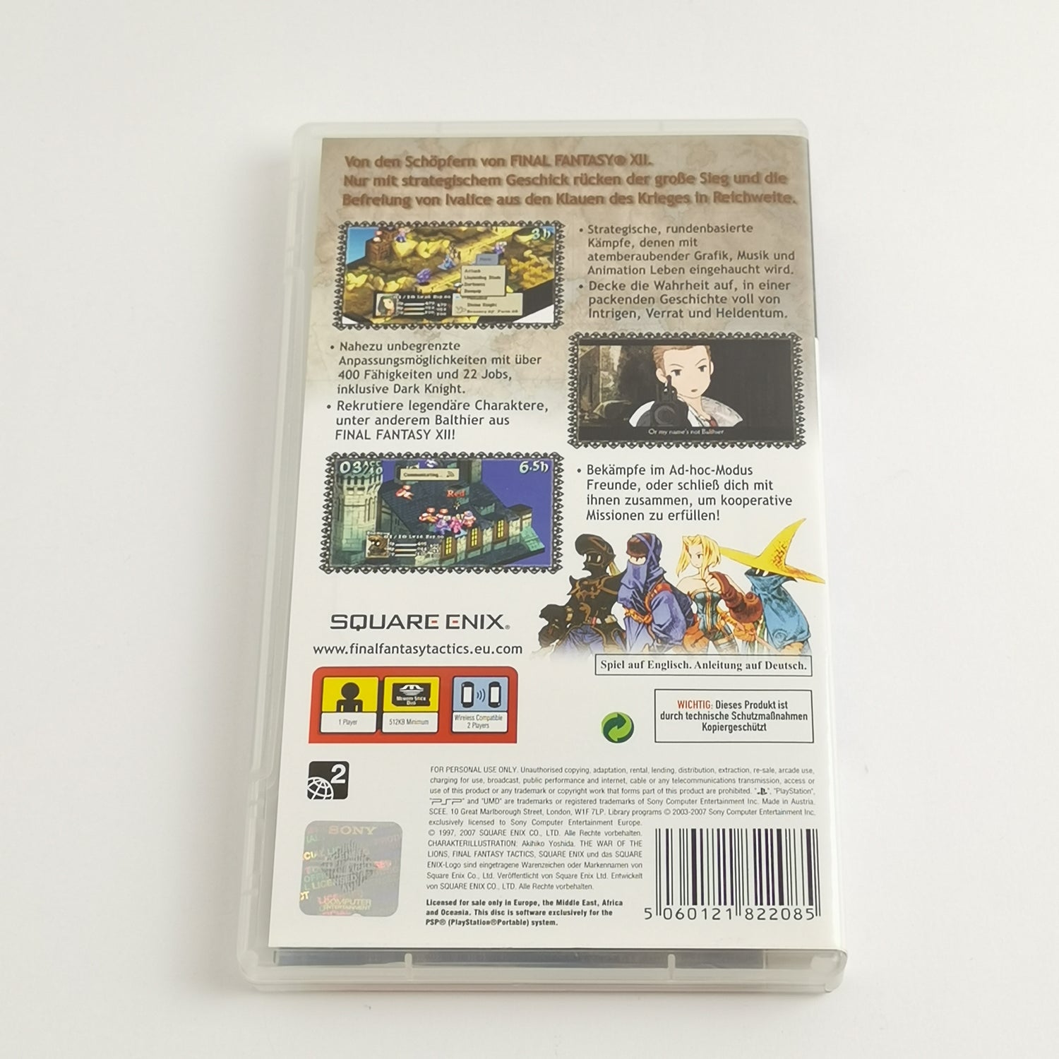 Sony PSP game: Final Fantasy Tactics - original packaging & instructions | PlayStation Portable