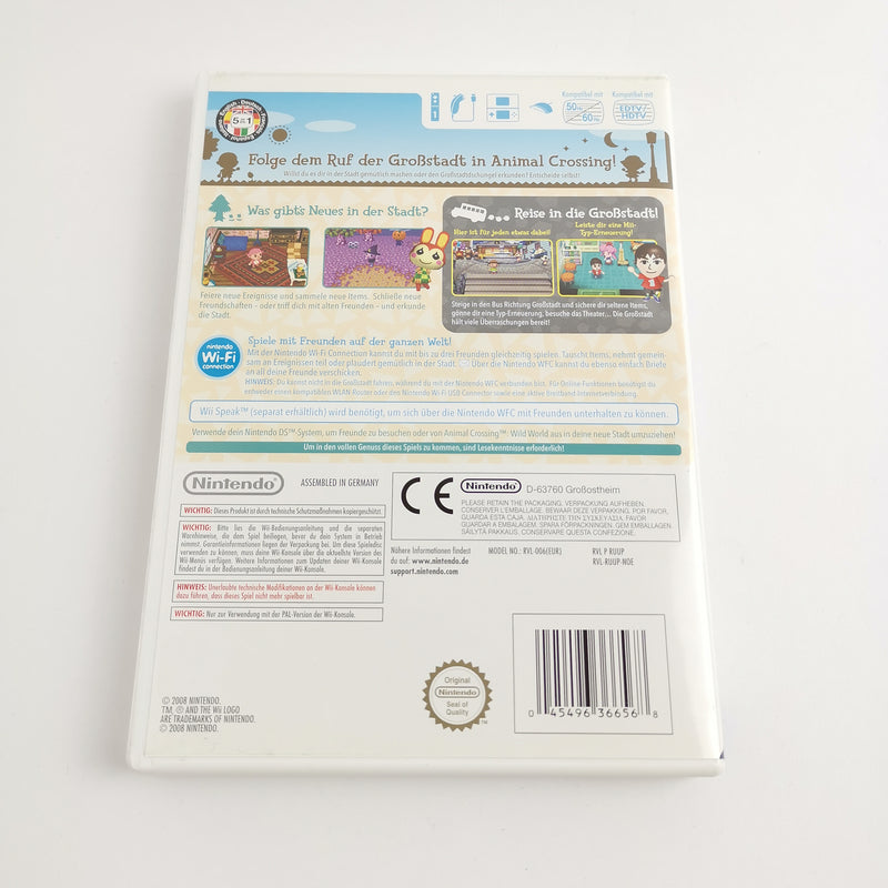 Nintendo Wii Spiel : Animal Crossing Let´s Go To The City - OVP & Anleitung PAL