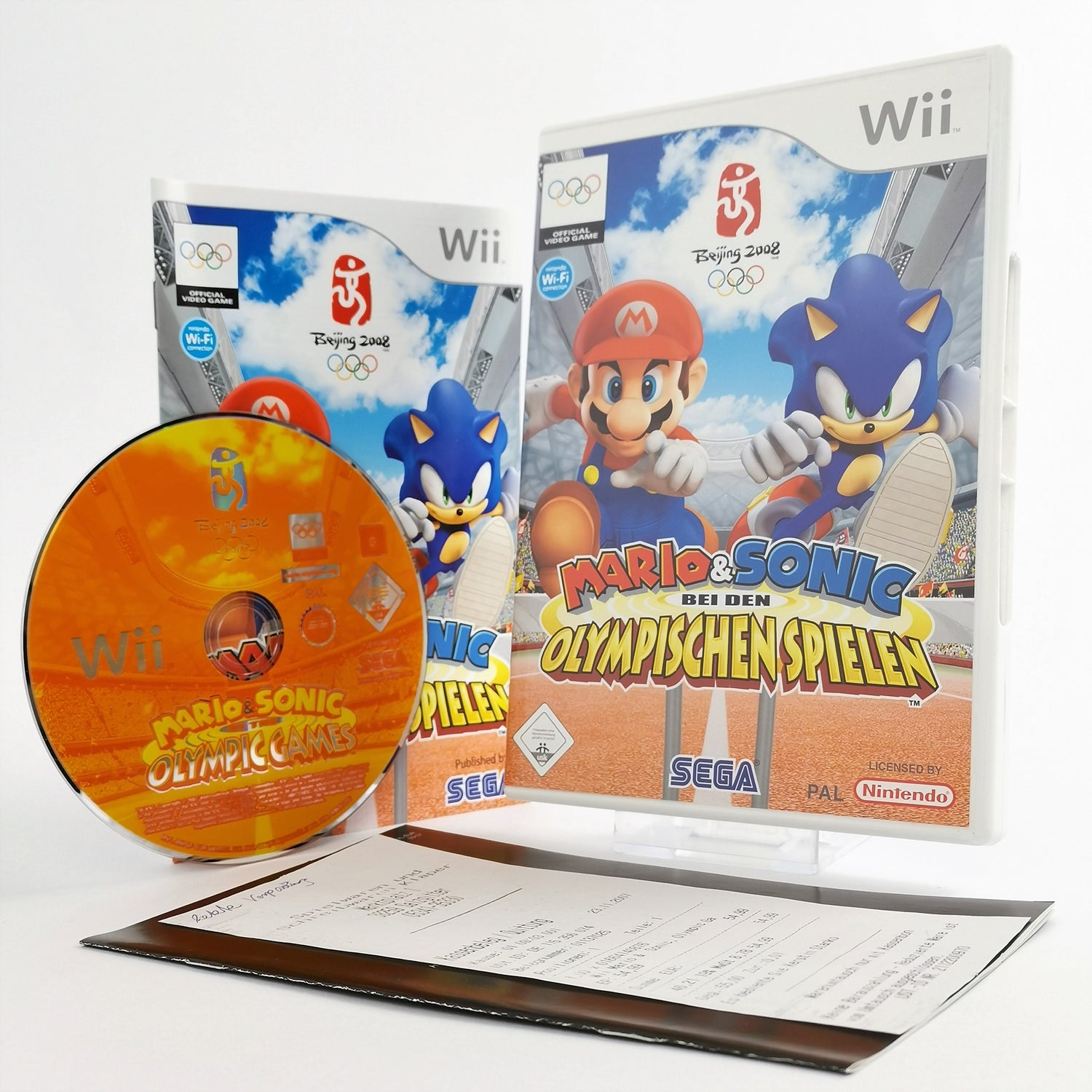 Nintendo Wii game: Mario & Sonic at the Olympic Games - original packaging & instructions