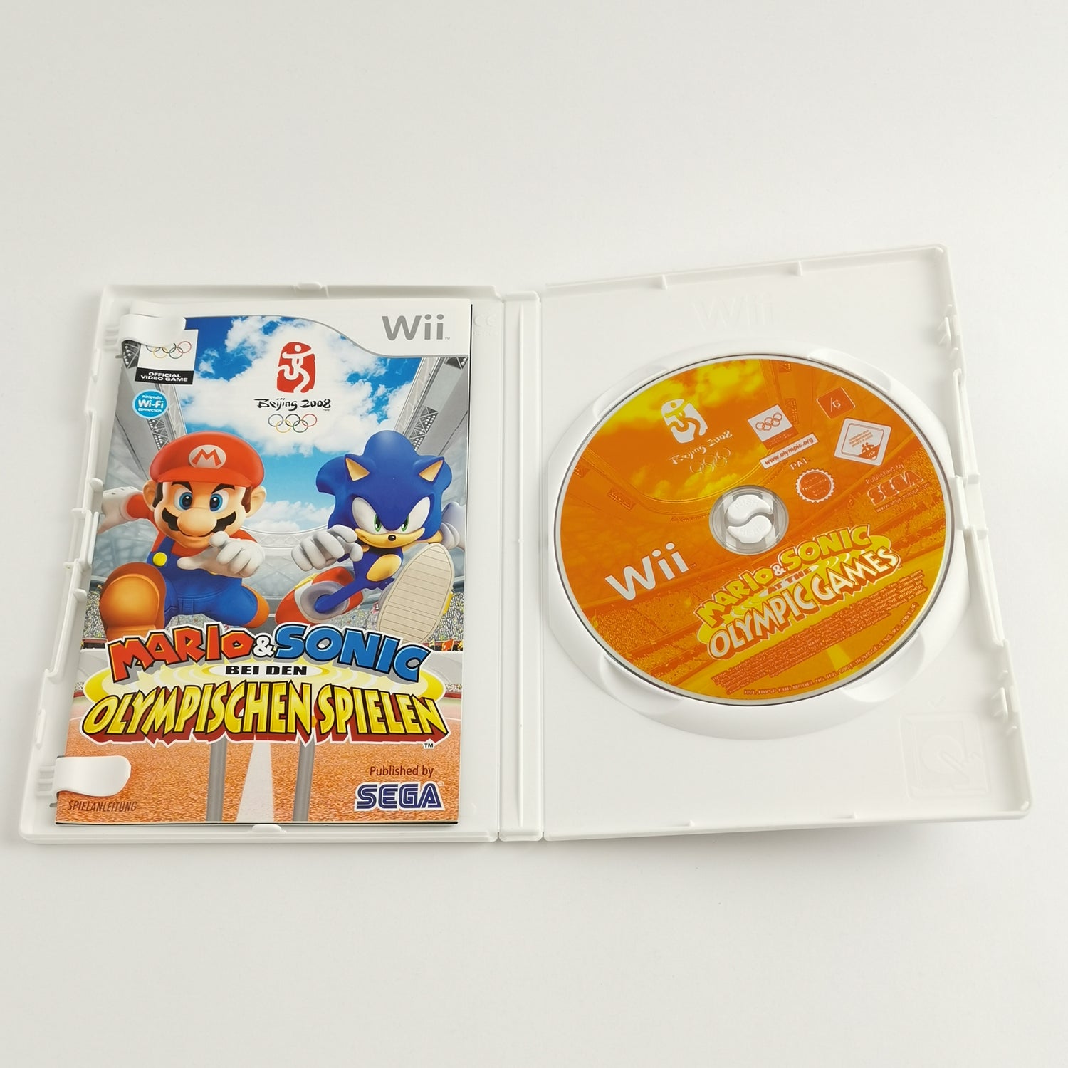 Nintendo Wii game: Mario & Sonic at the Olympic Games - original packaging & instructions