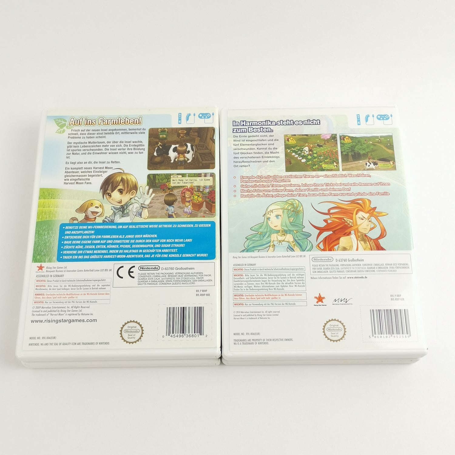 Nintendo Wii Games Bundle: Animal Crossing & 3 different Harvest Moon Games