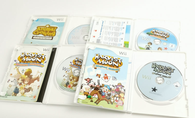 Nintendo Wii Spiele Bundle : Animal Crossing & 3 verschiedene Harvest Moon Games