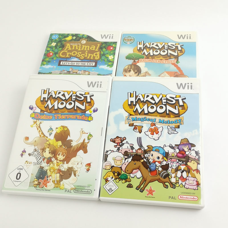 Nintendo Wii Games Bundle: Animal Crossing &amp; 3 different Harvest Moon Games