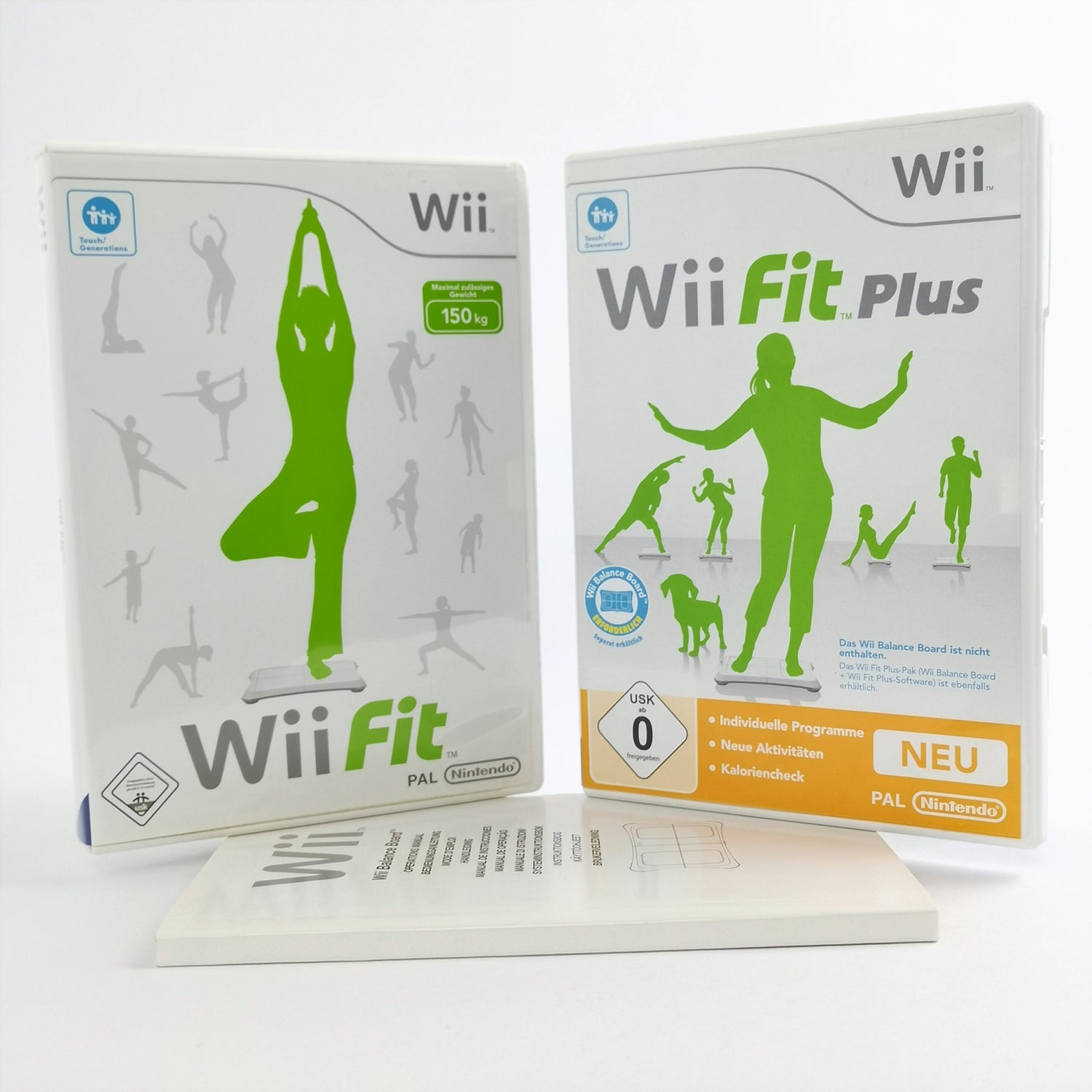 Nintendo Wii Spiele : Wii Fit & Wii Fit plus mit Balance Board Anleitung | OVP