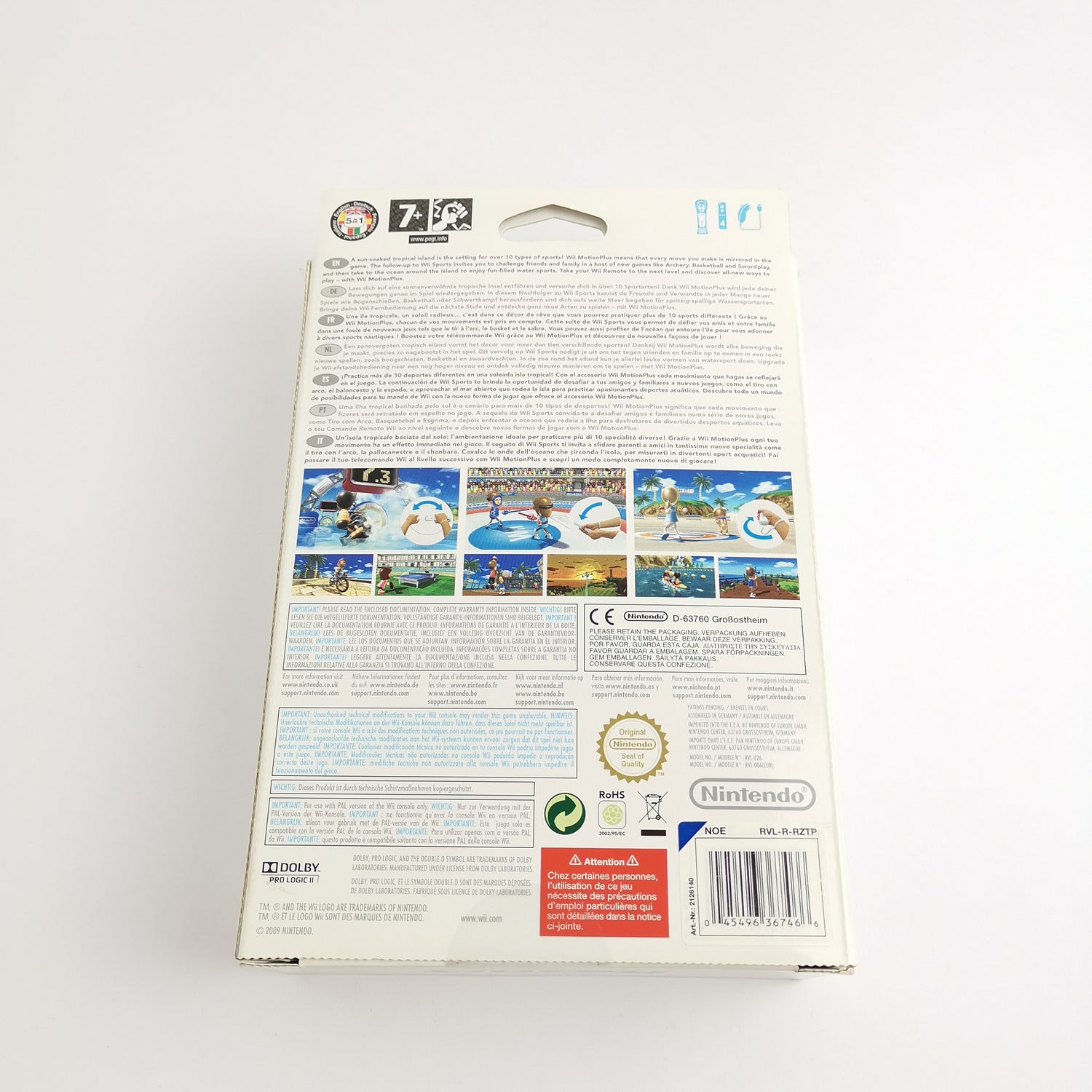 Nintendo Wii Spiel : Wii Sports Resort mit Motion Plus - OVP & Anleitung PAL