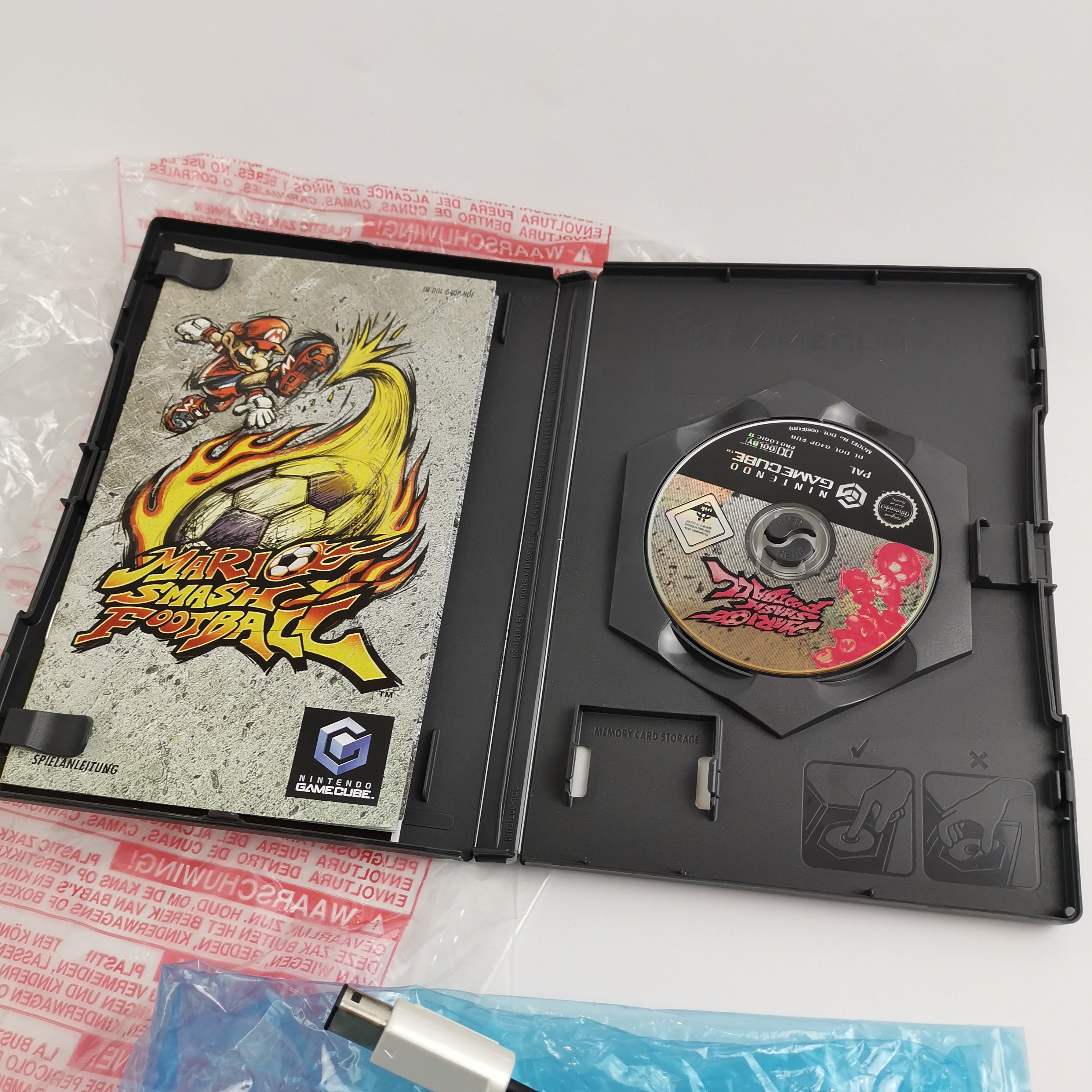 Nintendo Gamecube Konsole : Mario Smash Football Pak - OVP | Pearl White Console