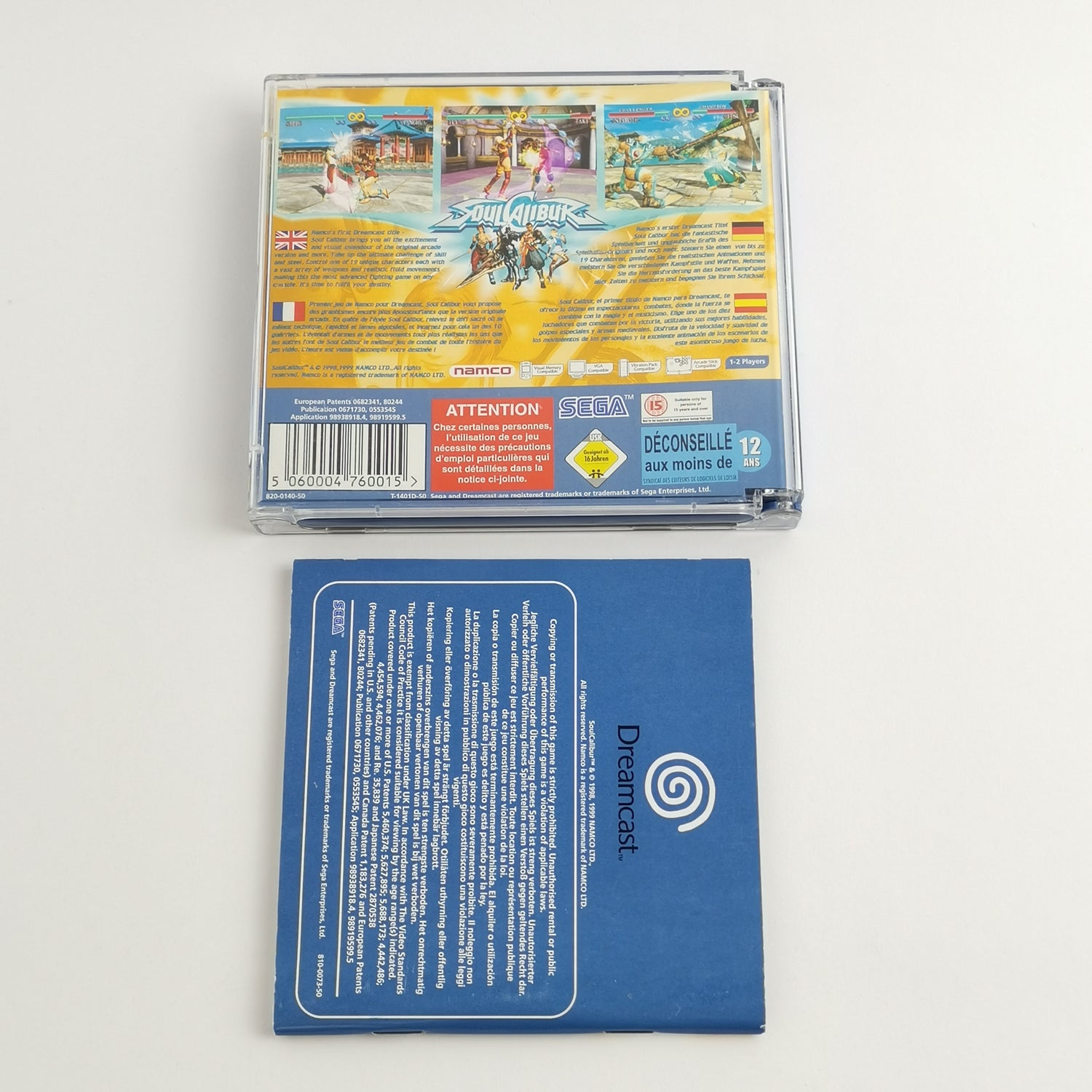 Sega Dreamcast game: Soul Calibur by Namco - OVP & manual PAL | DC