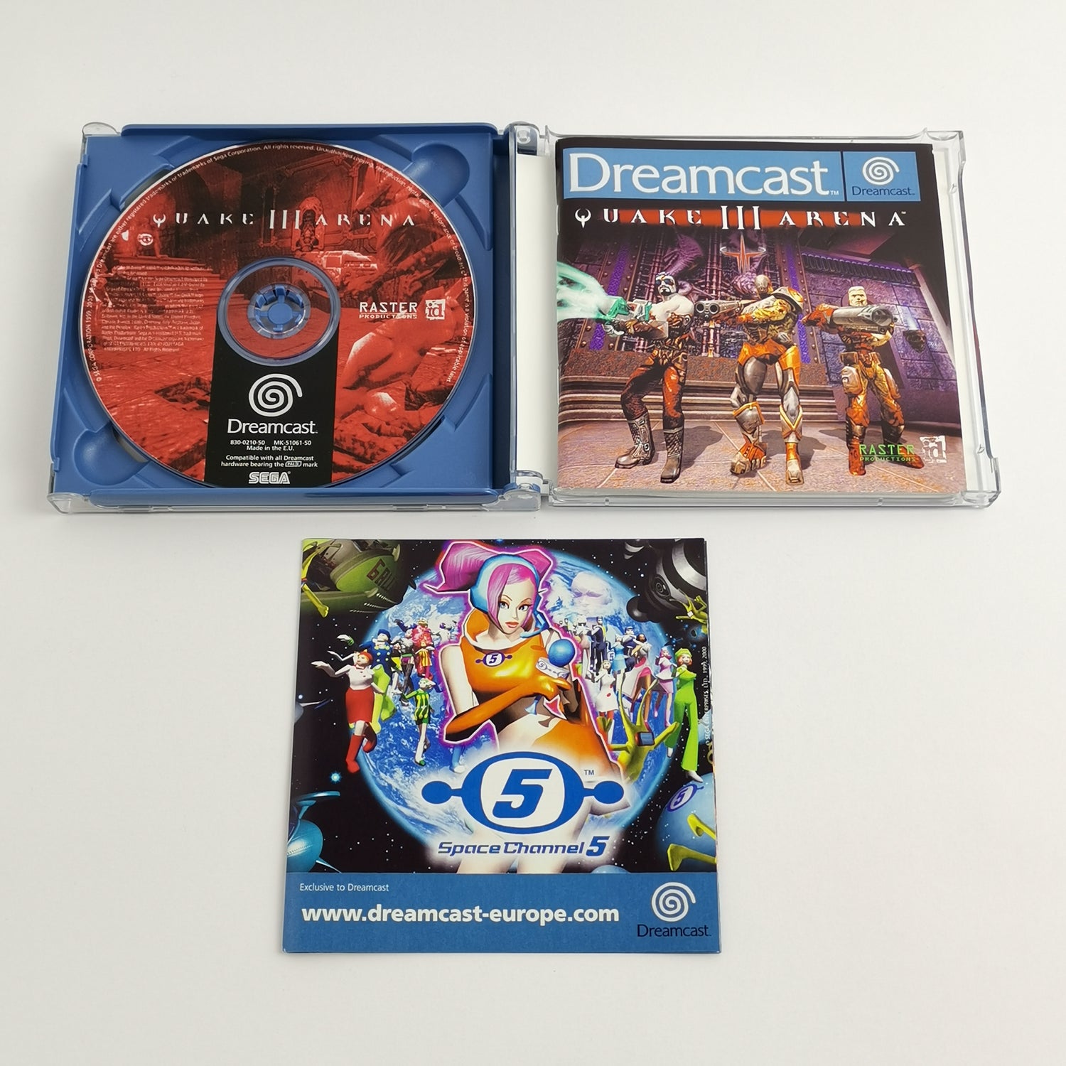 Sega Dreamcast game: Quake III Arena - original packaging & instructions PAL | DC USK18