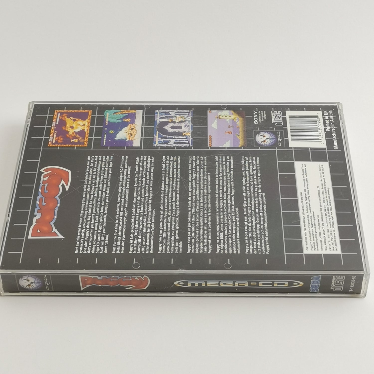 Sega Mega CD Game: Puggsy - Original Packaging & Instructions PAL UK Version | Disc system