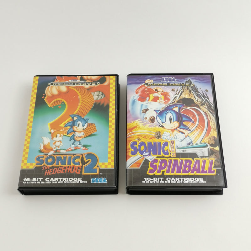 Sega Mega Drive Spiele als Set : Sonic The Hedgehog 2 & Sonic Spinball - OVP MD